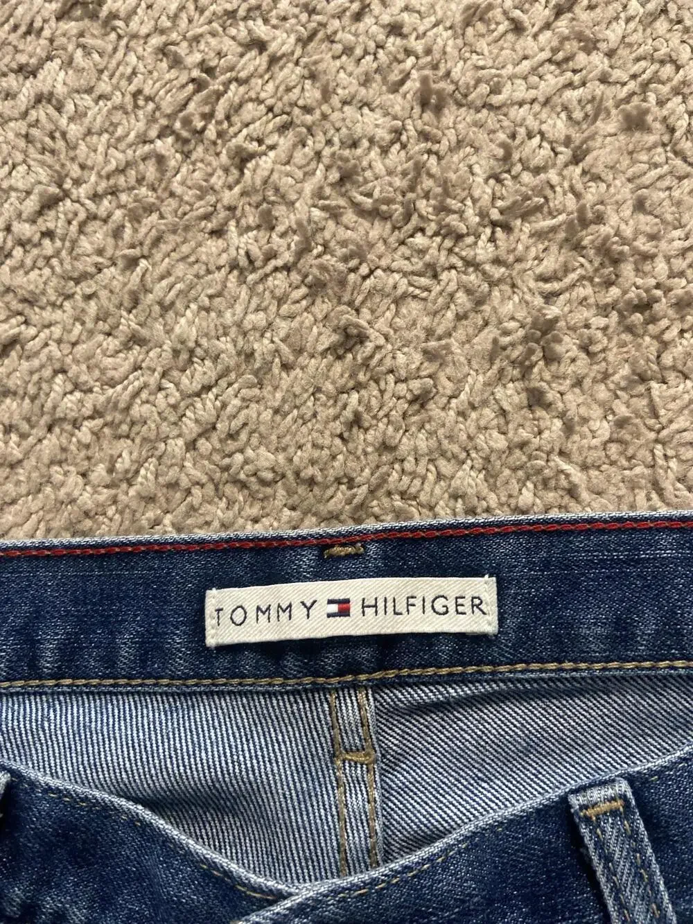 Tommy Hilfiger Jeans Womens 32 Blue Bootcut Mid Rise Distressed Denim Pants
